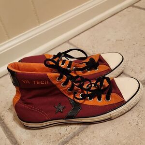 Converse Hi Tops Virginia Tech Custom Sneakers Men's 6.5 Women's 8.5